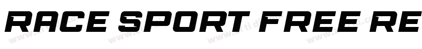 Race Sport Free Regu字体转换
